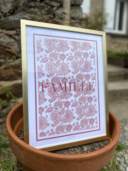 Affiche Aniya Monochrome - motifs indiens – Inspiration blockprint