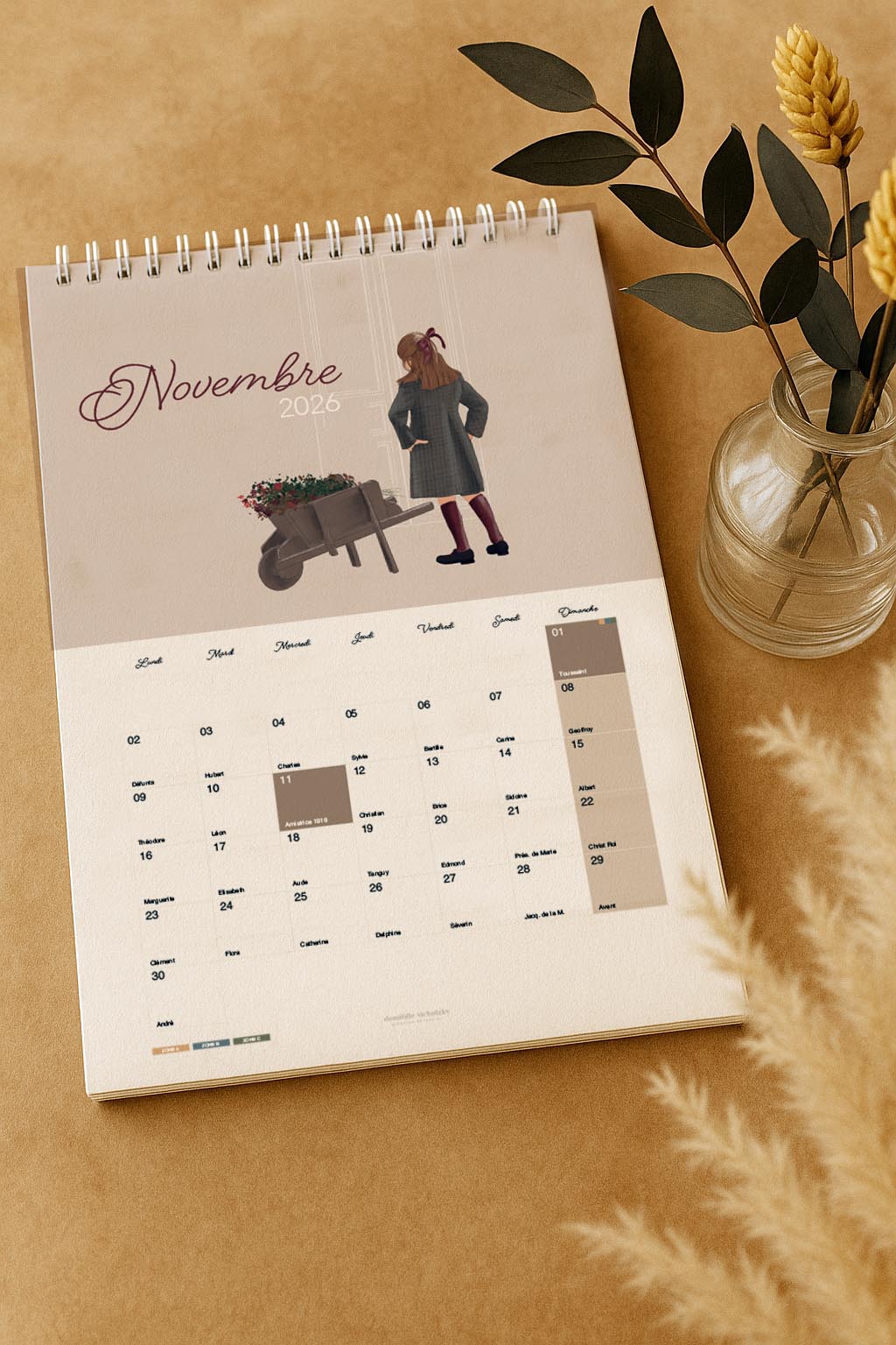 Calendrier Illustré 2026 – Édition Graphiste de Famille