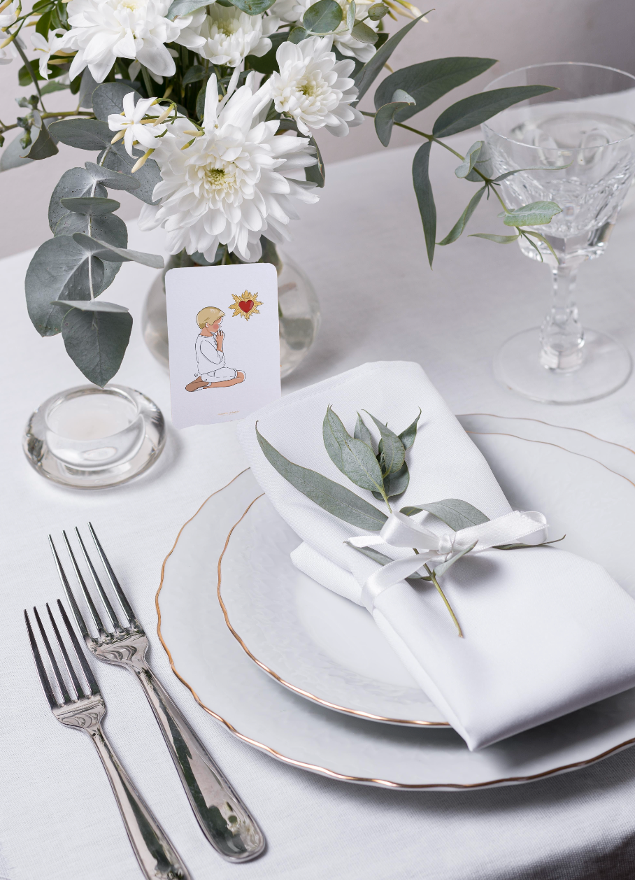 Signet - Petit Garçon en Prière Coeur Sacré