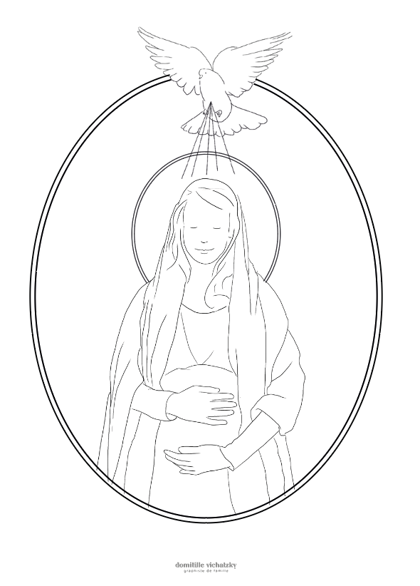 Coloriage - Annonciation