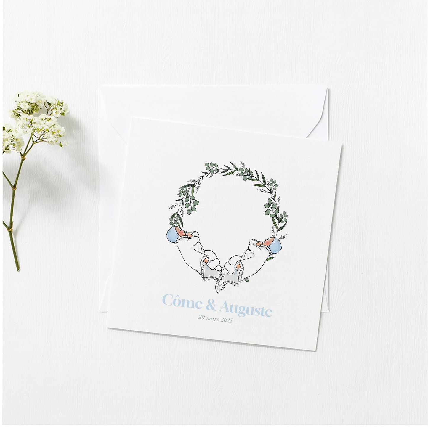 Faire-Part de Naissance Jumeaux
