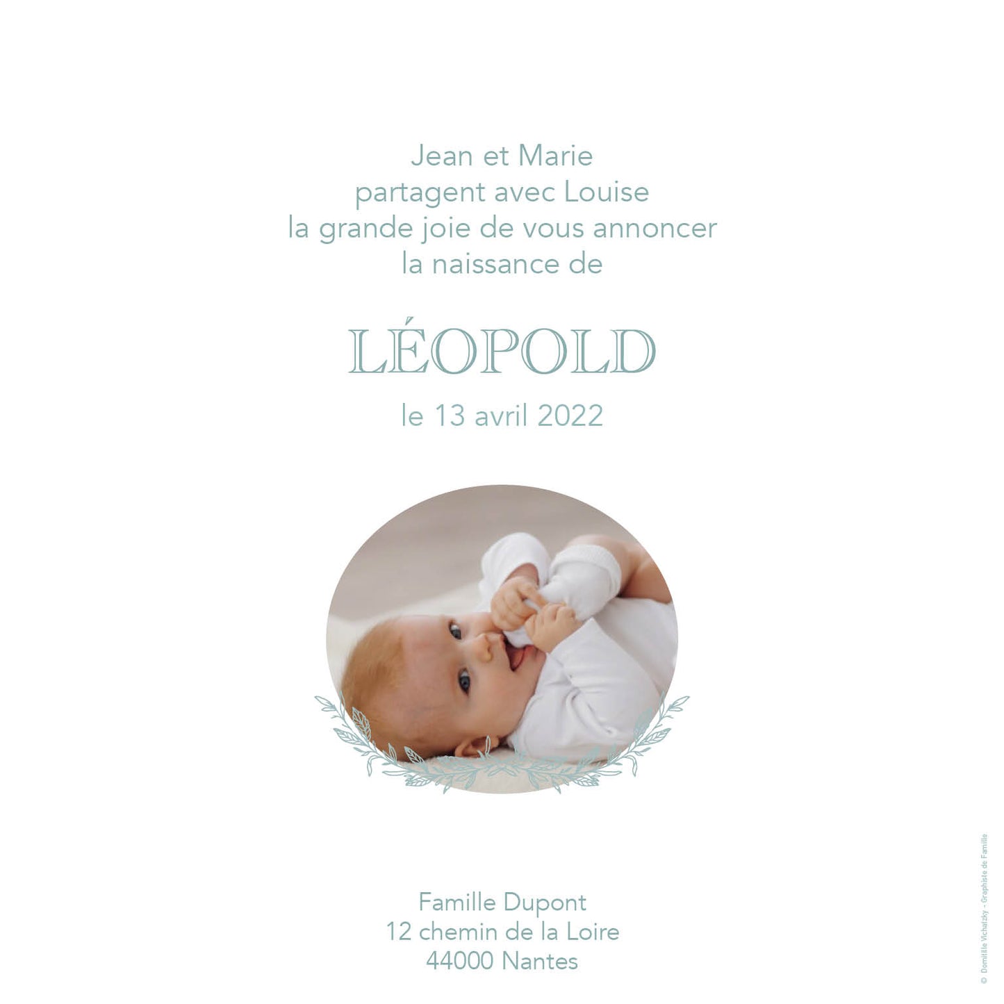 Faire-Part de Naissance Couronne