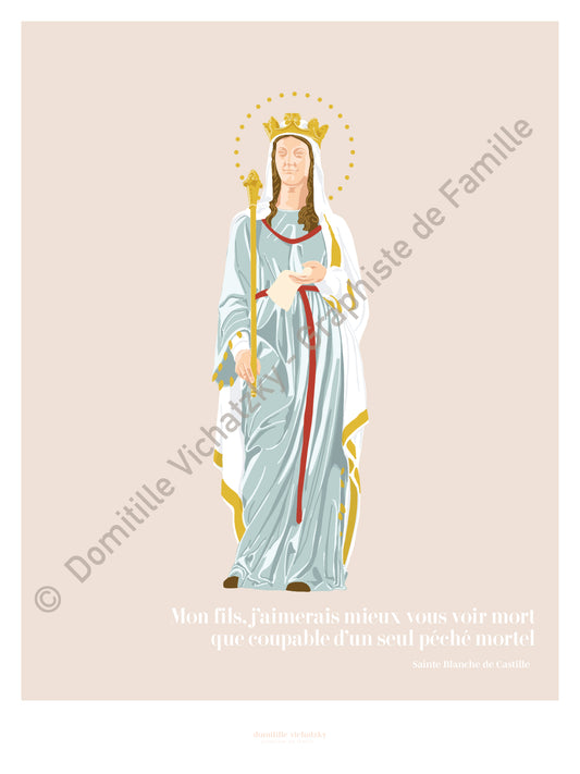 Affiche Blanche de Castille - Histoire de France