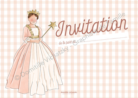 Carte Invitation Anniversaire - Princesse