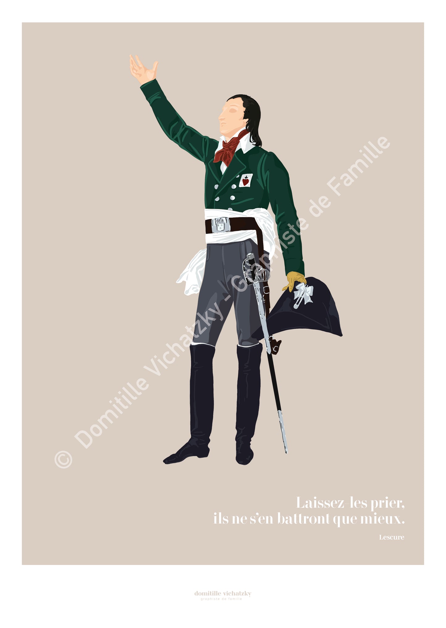 Affiche Lescure - Guerres de Vendée