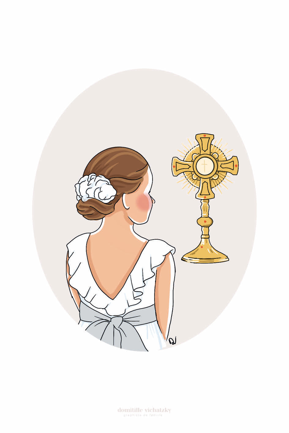 Signet - Petite Fille devant le Saint Sacrement