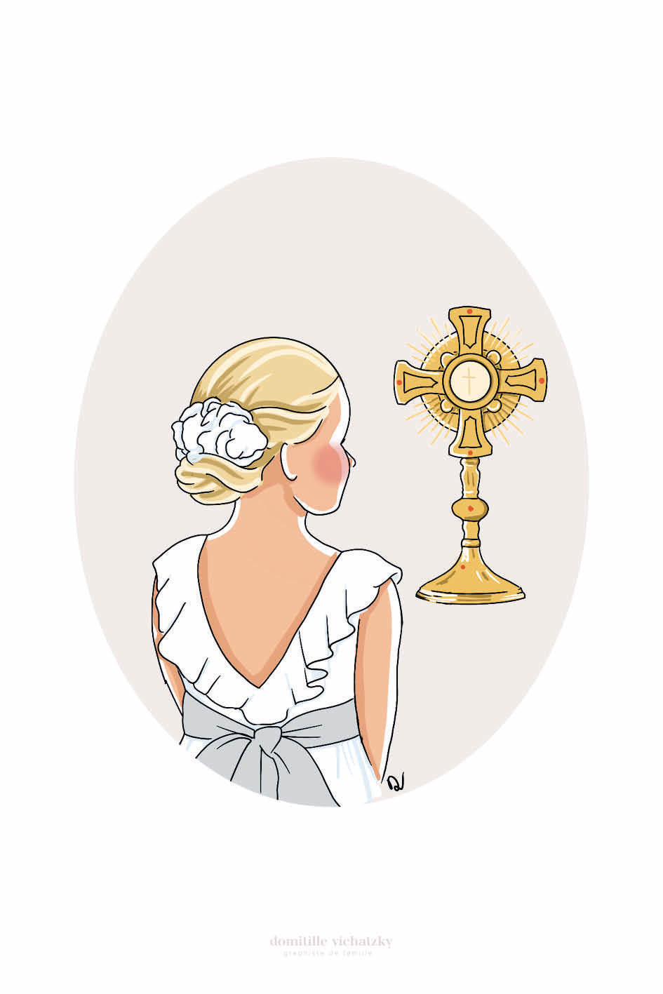 Signet - Petite Fille devant le Saint Sacrement