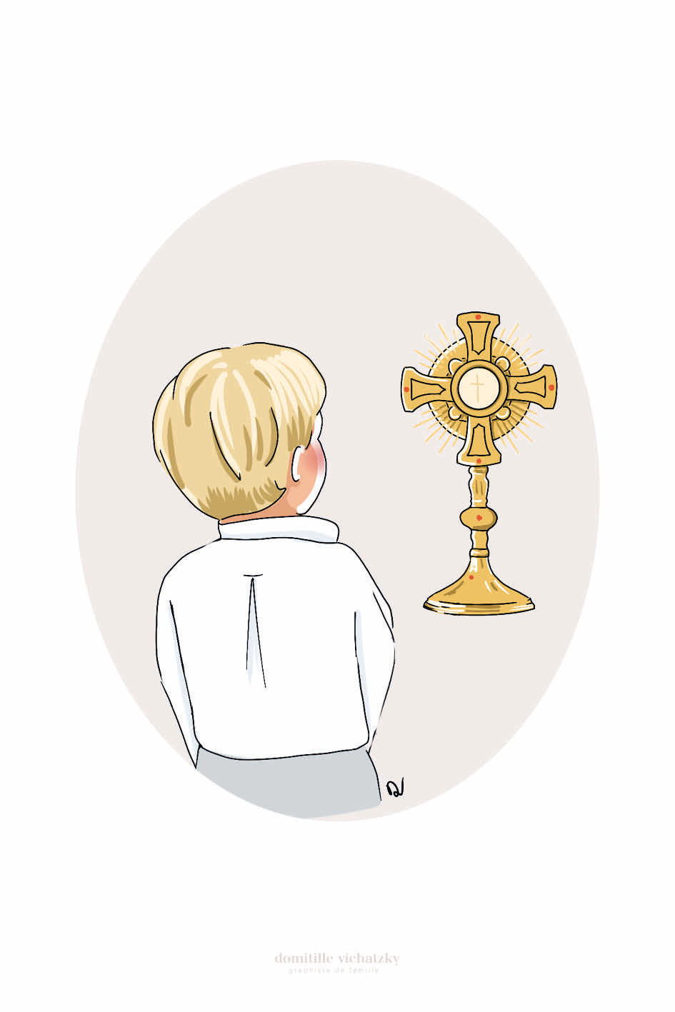Signet - Petit Garçon devant le Saint Sacrement