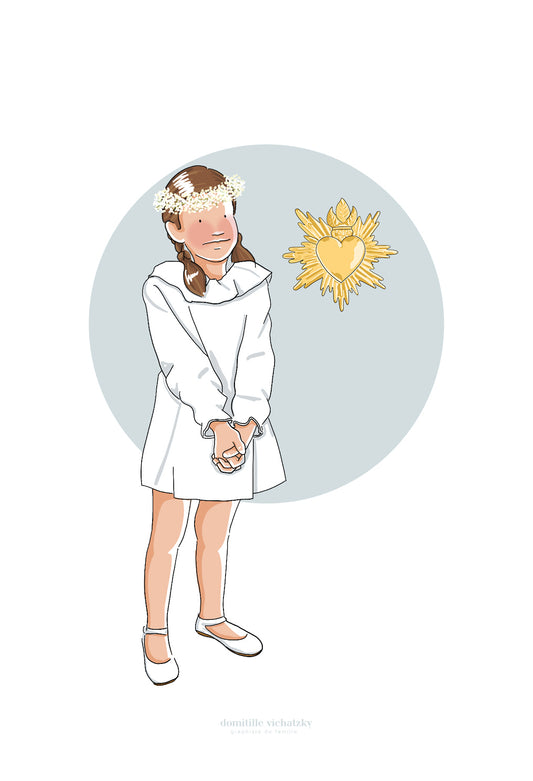 Signet Communion - Coeur Sacré Fille