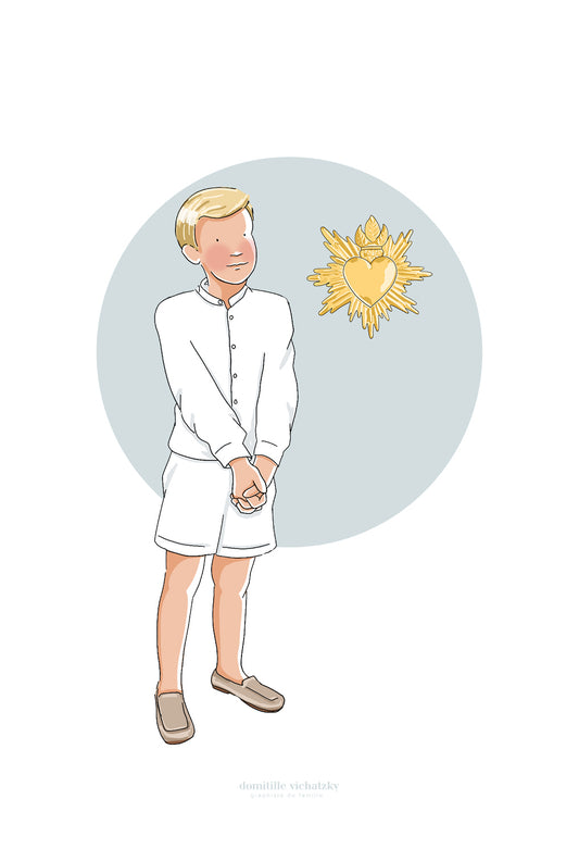 Signet Communion - Coeur Sacré Garçon