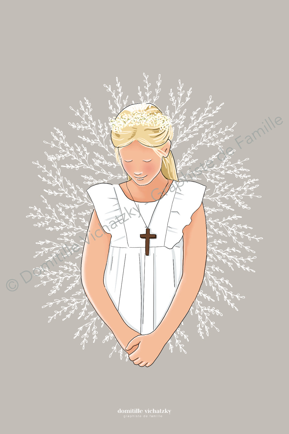 Signet - Fillette à la croix