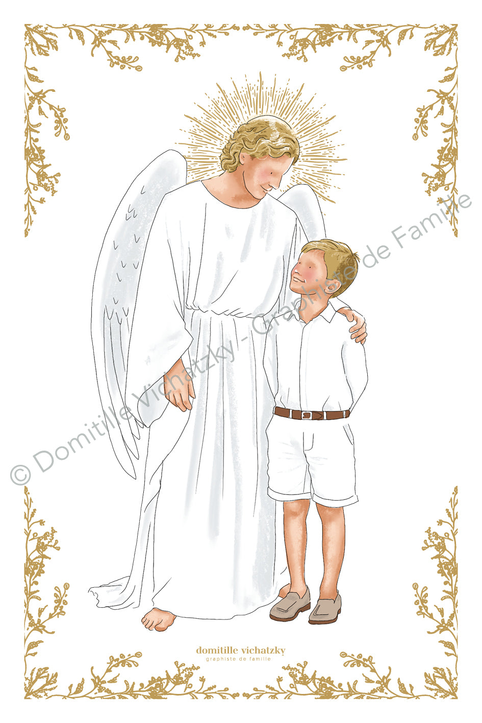 Signet « Garçon et son Ange Gardien »