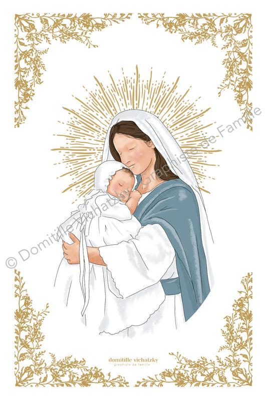 Signet « Vierge à l’Enfant » – Baptême