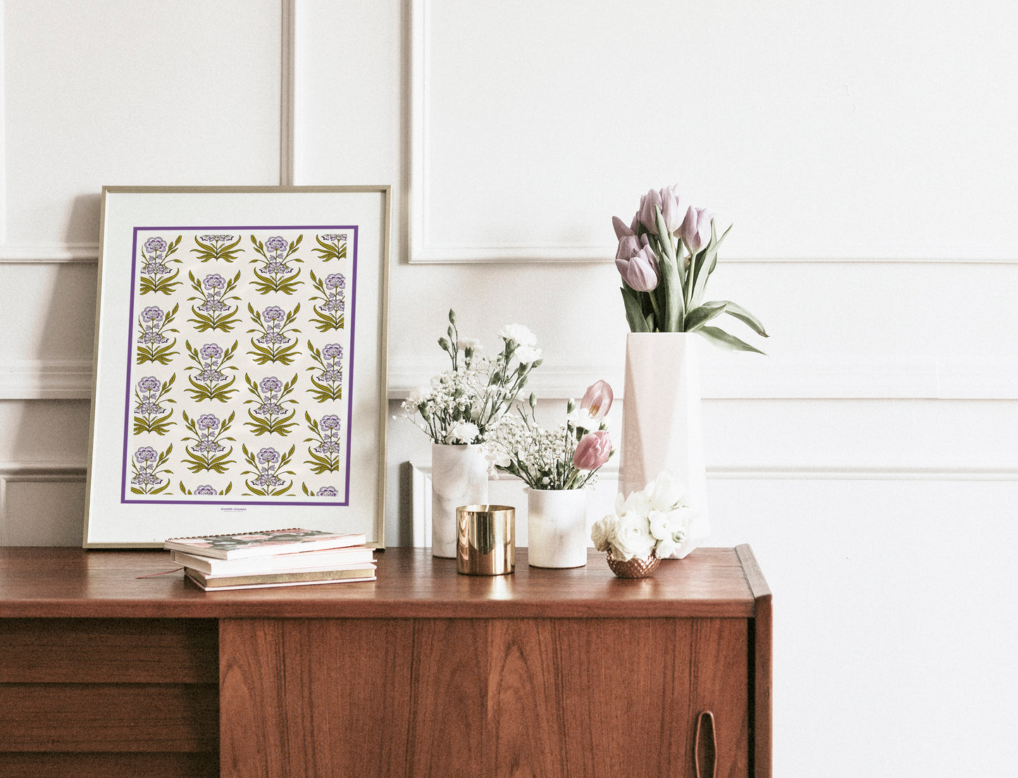 Affiche Asha Parme – Inspiration blockprint