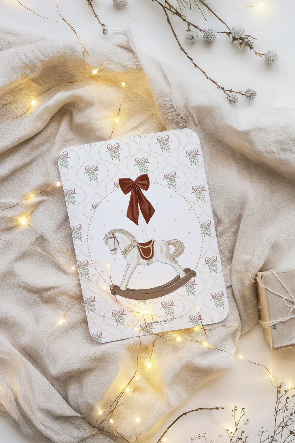 Carte Postale "Cheval à Bascule" - Noël