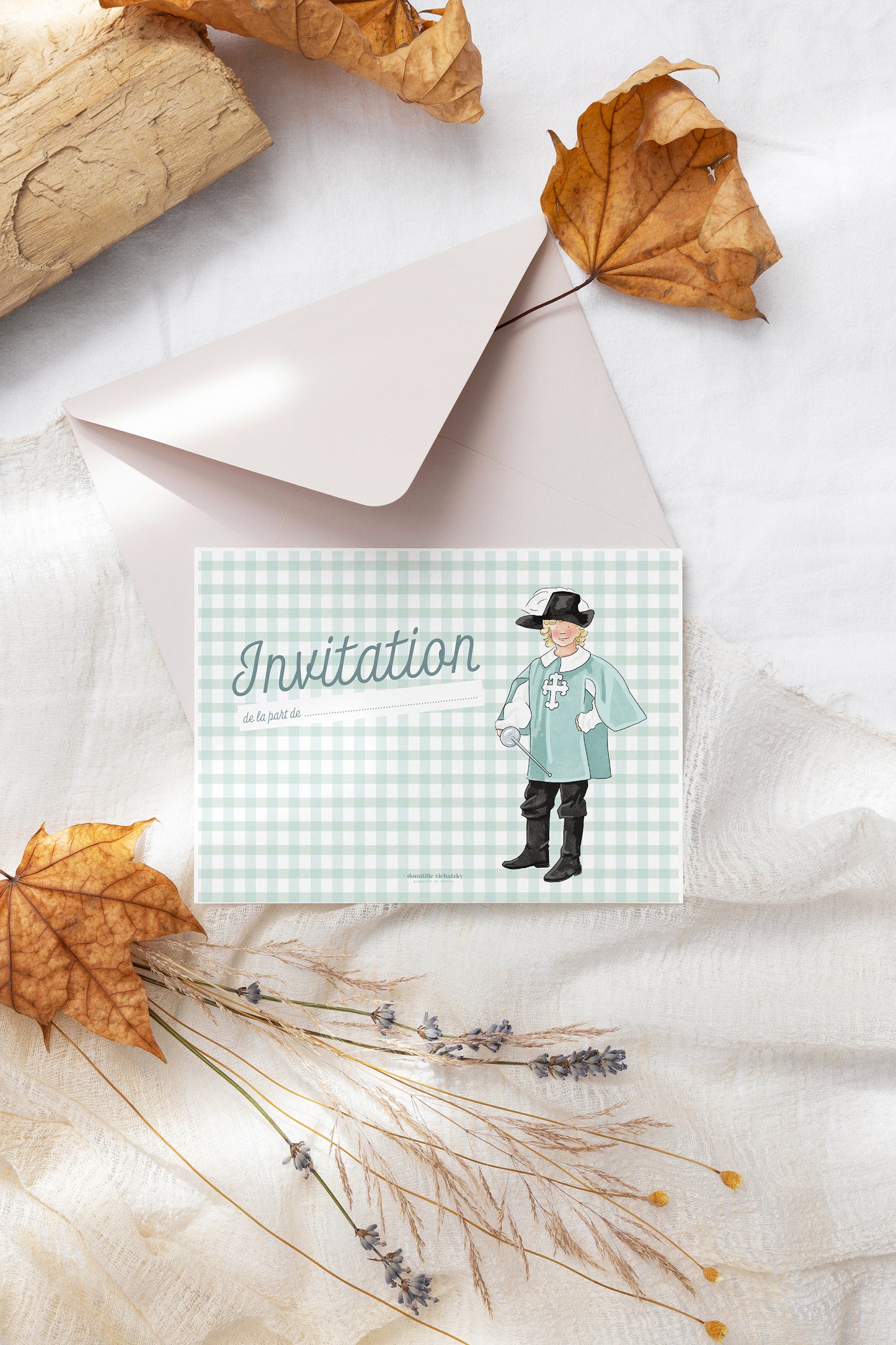 Carte Invitation Anniversaire - Mousquetaire