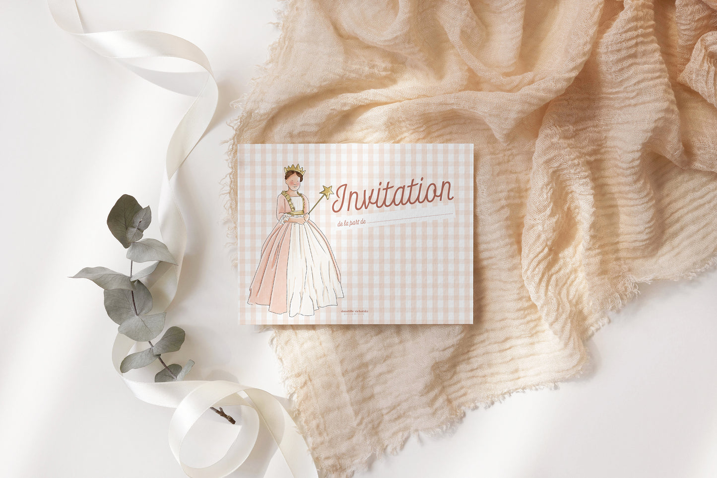 Carte Invitation Anniversaire - Princesse