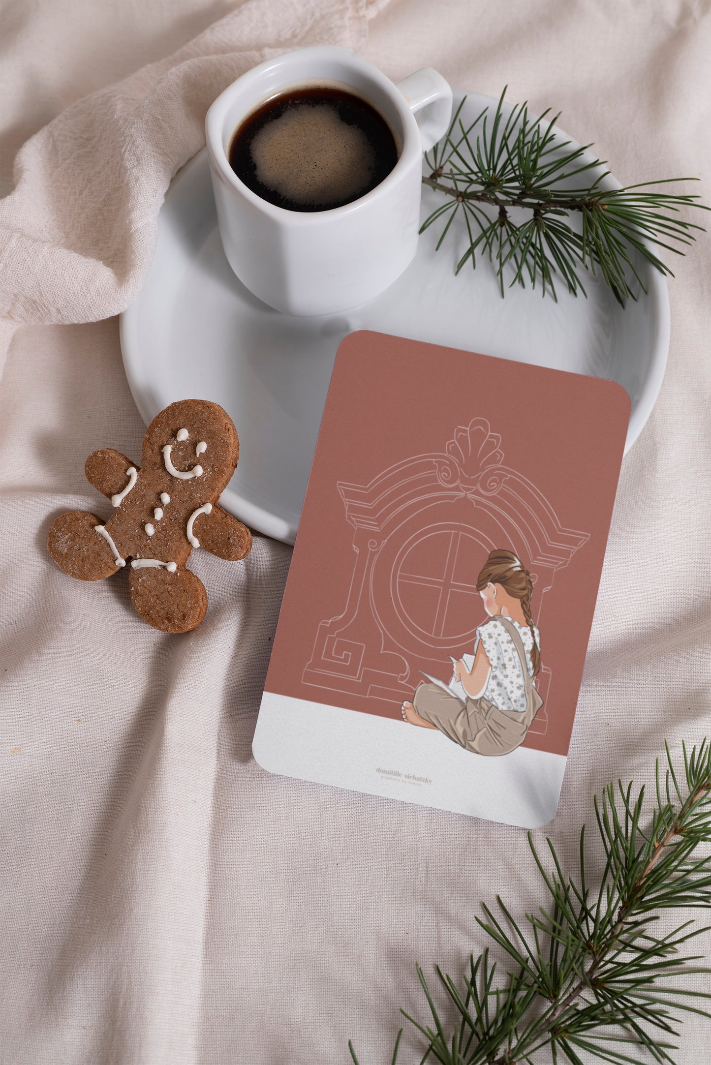 Carte Postale "Pause Lecture" - Noël