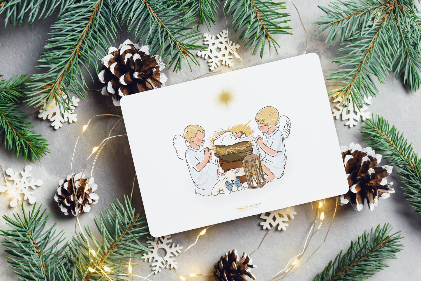 Carte "Anges autour de Jésus"