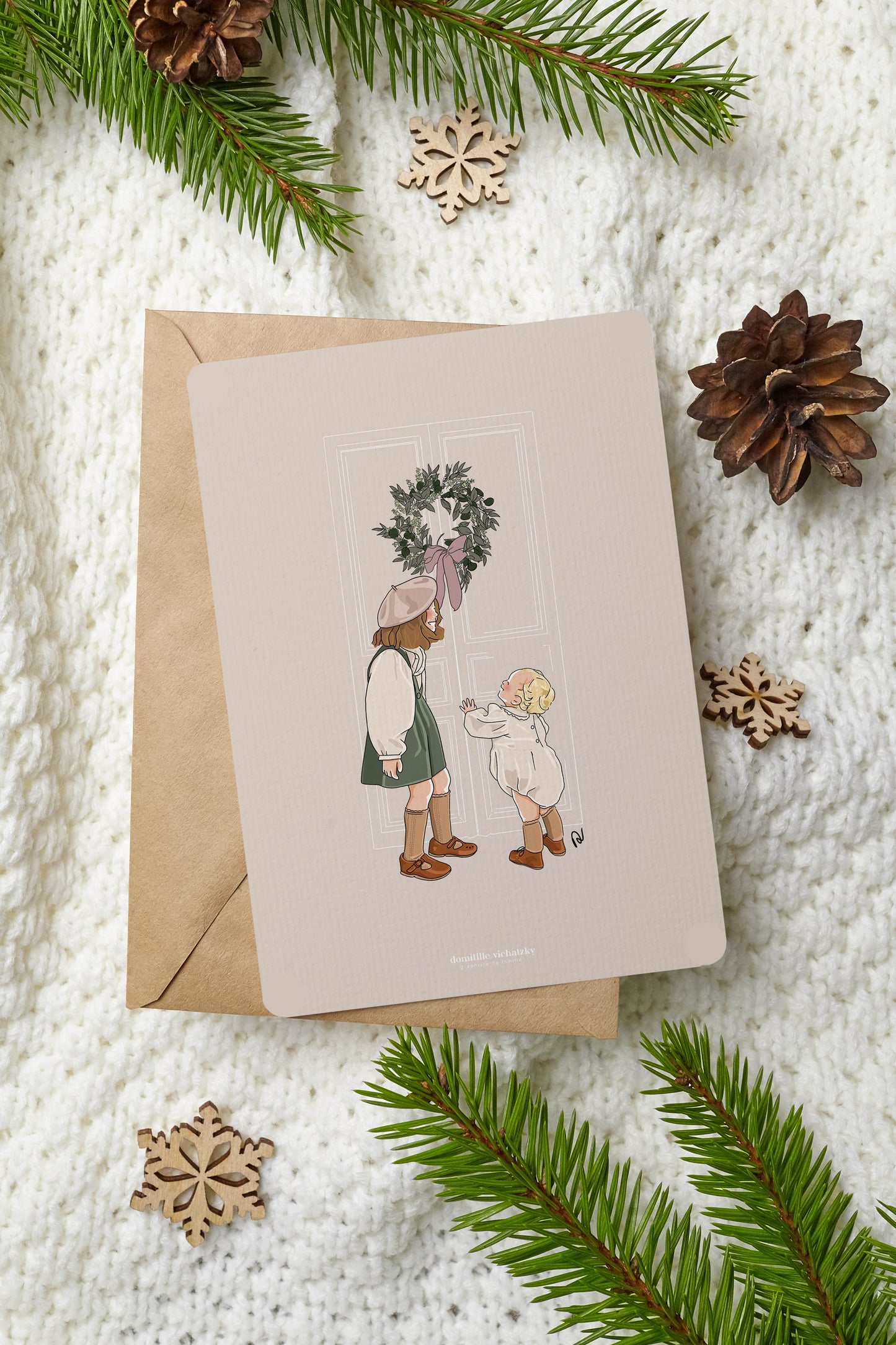 Carte "Soeurs devant la porte"