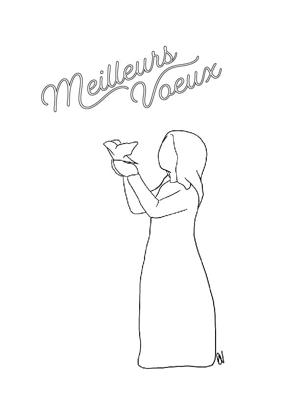 Coloriage - Meilleurs Voeux