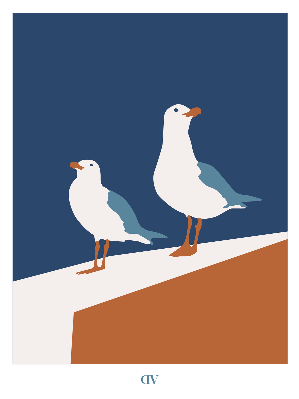 Affiche "Les mouettes prennent la pause"