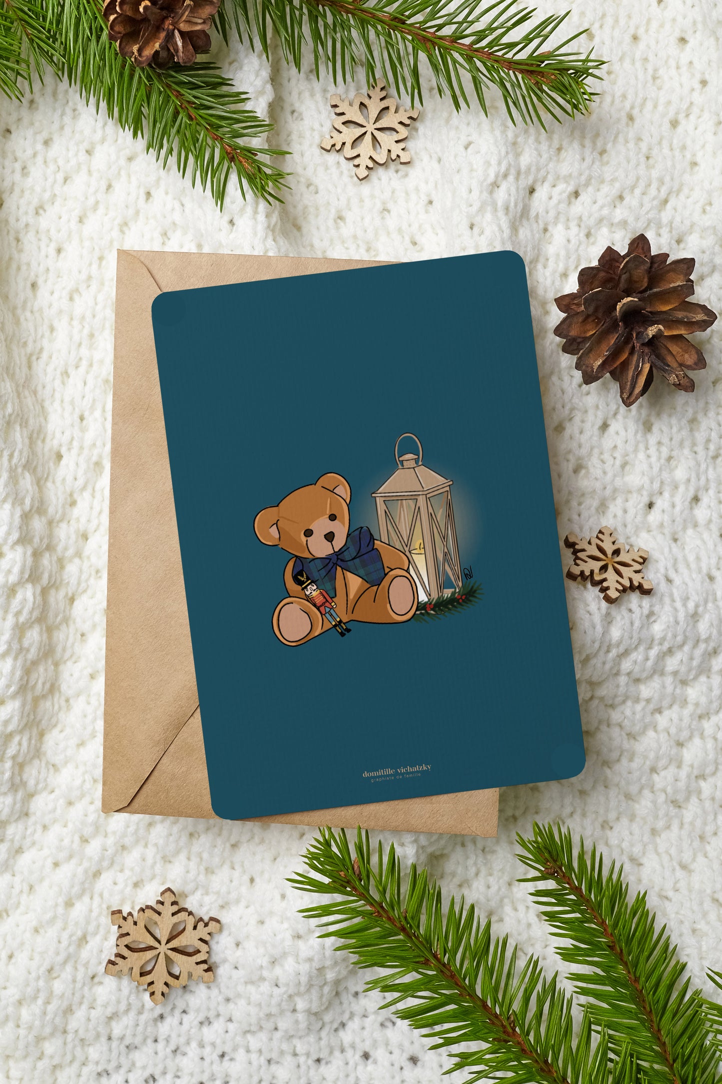 Carte "Ourson de Noël"