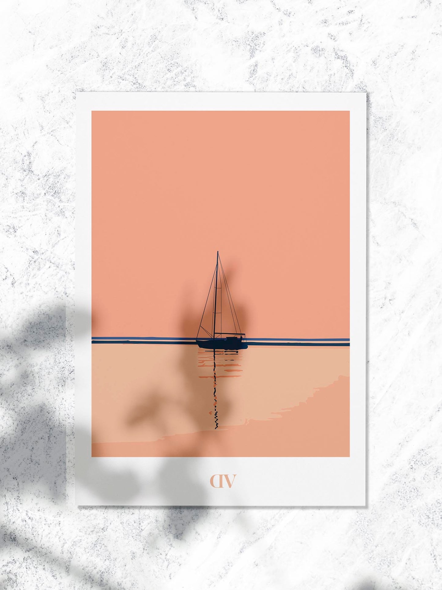 Carte Postale "Coucher de Soleil sur le mer Baltique"