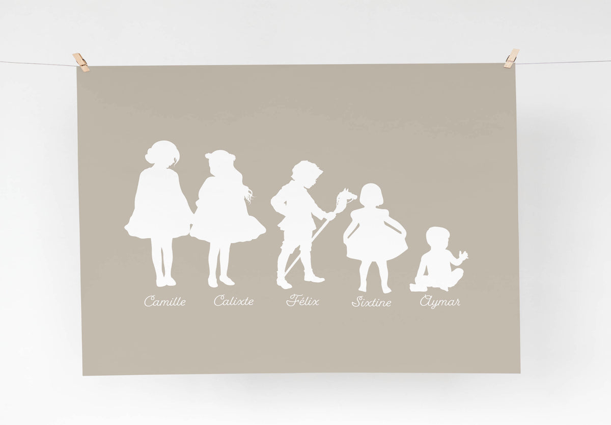 Affiche Silhouette - Version Famille