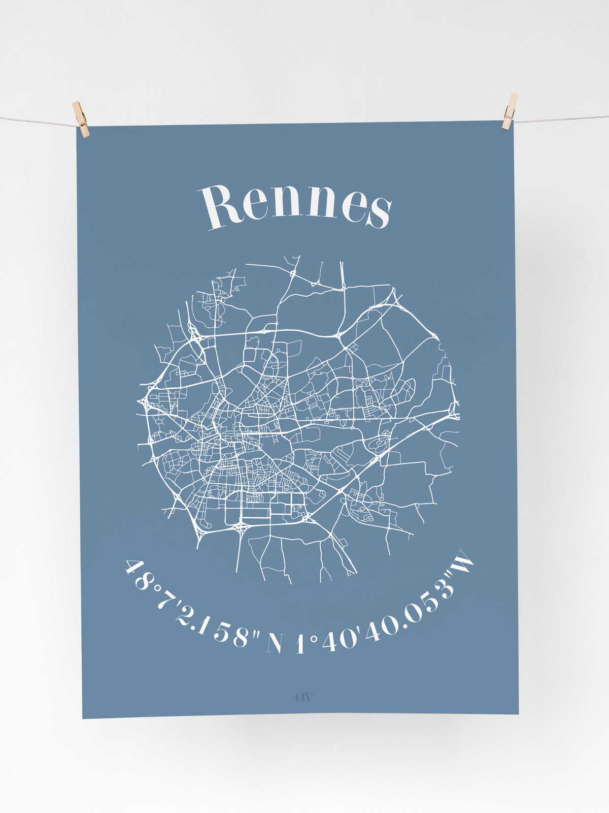 Affiche GPS - Plan détaillé - Villes