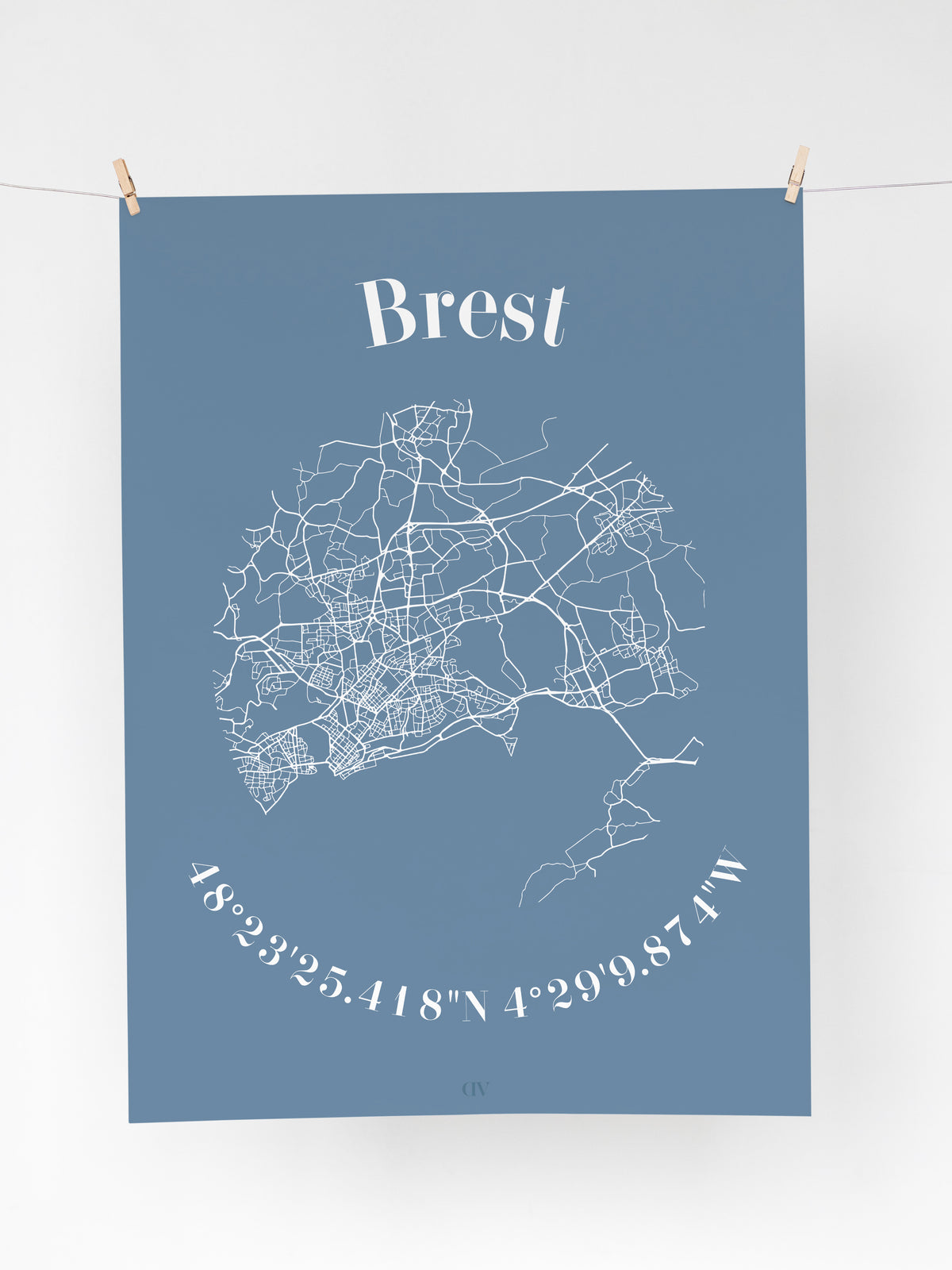 Affiche GPS - Plan détaillé - Villes