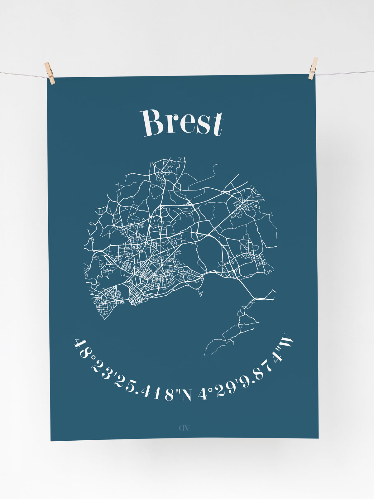Affiche GPS - Plan détaillé - Villes