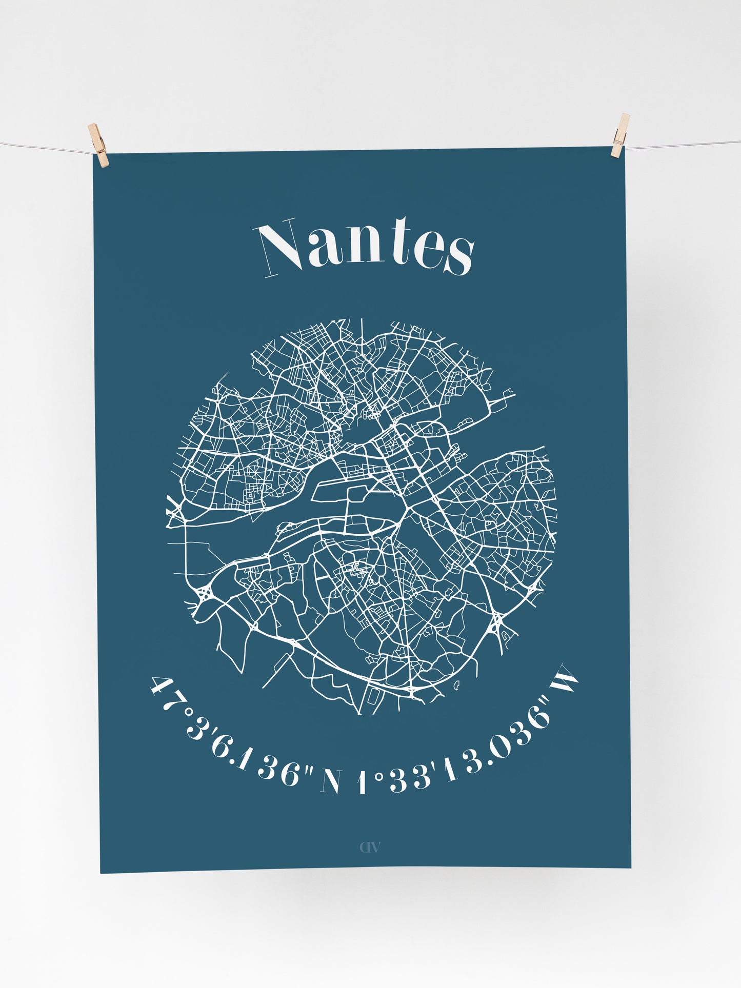 Affiche GPS - Plan détaillé - Villes