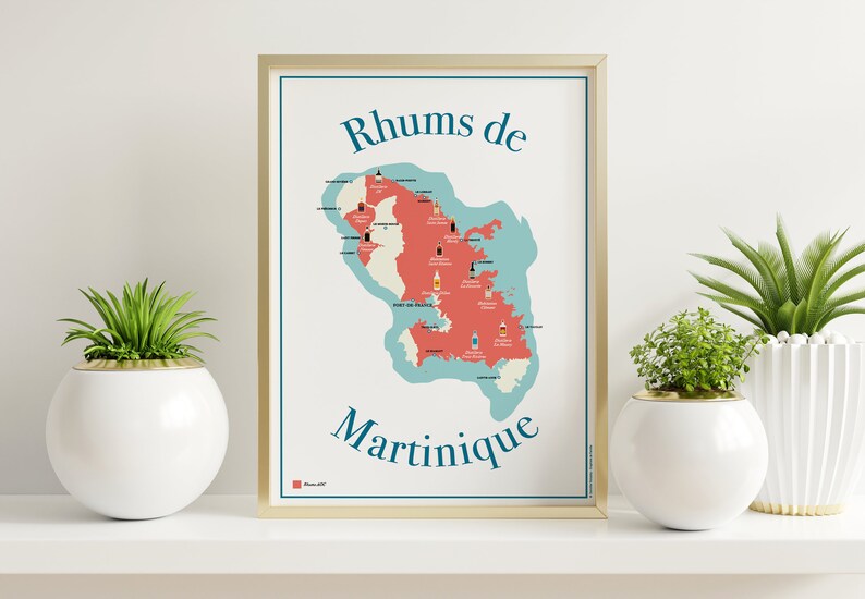 Carte des rhums de Martinique – Affiche illustrée