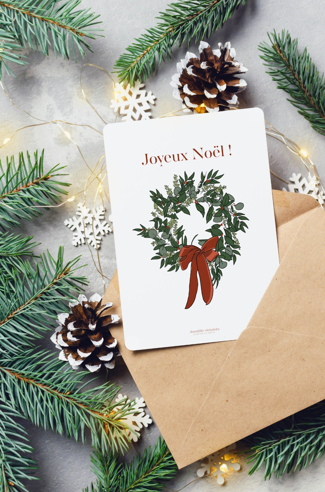 Carte "Couronne de Noël"