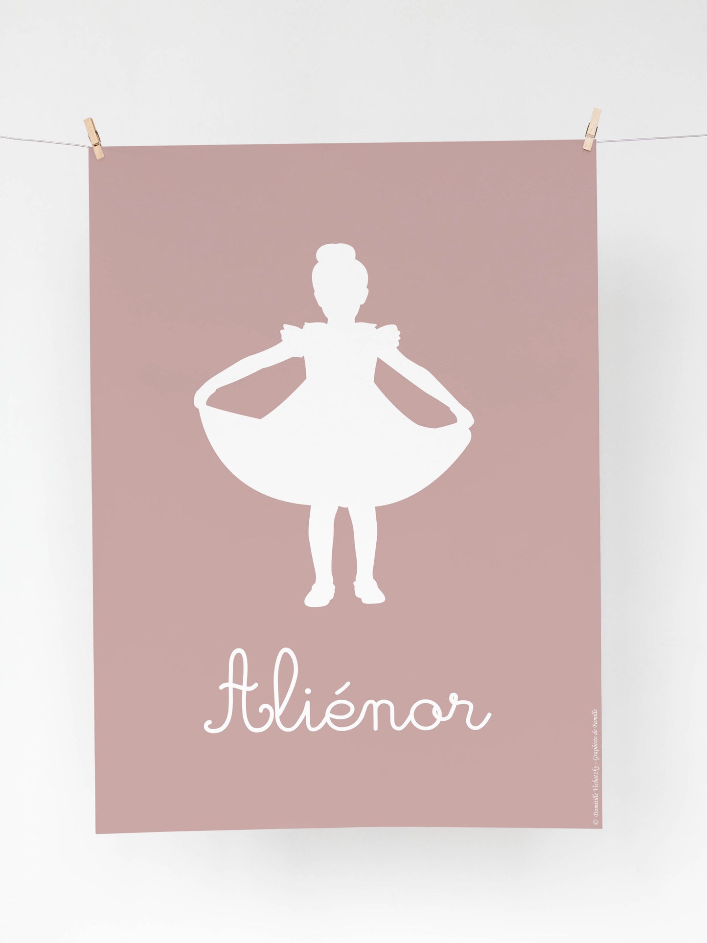 Affiche Silhouette - Fille (100% personnalisable)