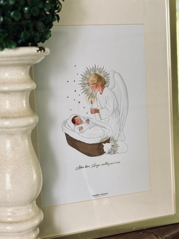 Affiche Dorure - Veillez sur moi mon Bon Ange – Illustration