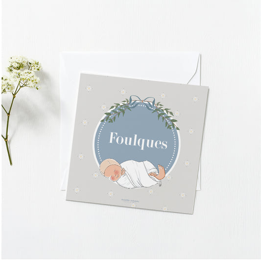 Faire-Part de Naissance Bébé Médaillon