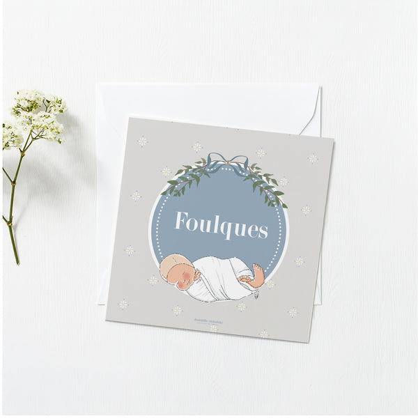 Faire-Part de Naissance Bébé Médaillon