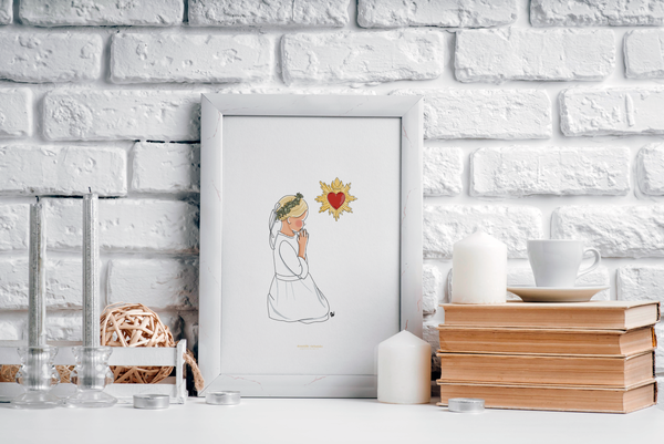 Petite Fille en Prière - Affichette
