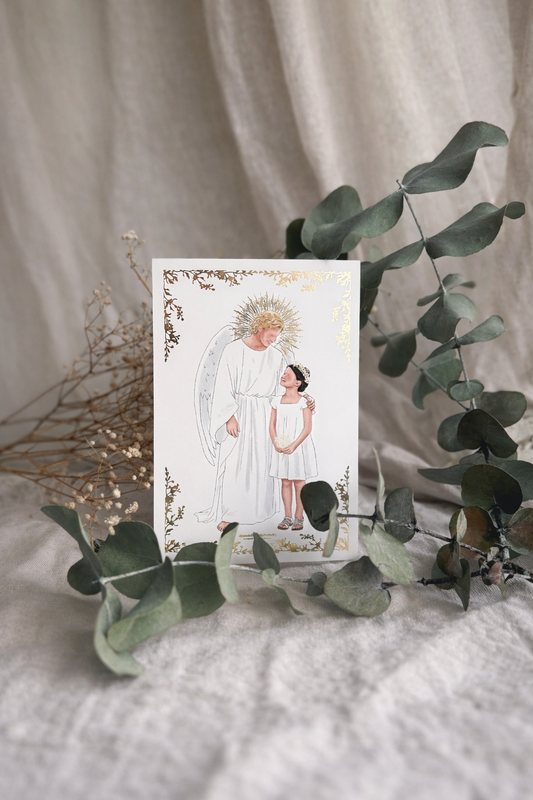 Signet « Fillette et son Ange Gardien »