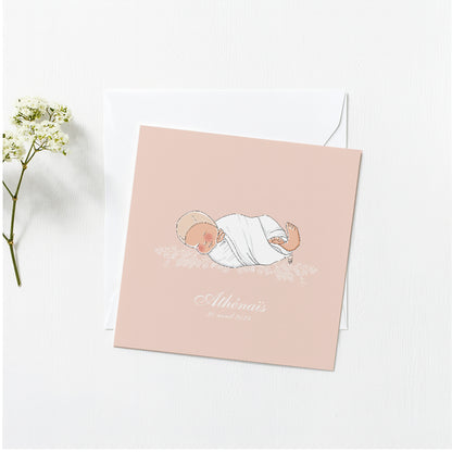 Faire-Part de Naissance Bébé endormi