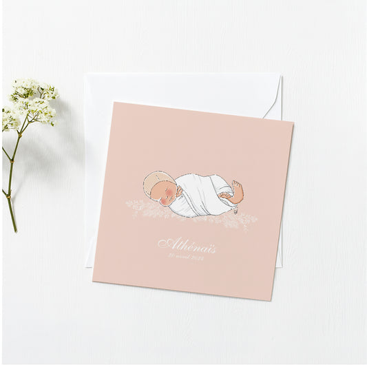 Faire-Part de Naissance Bébé endormi