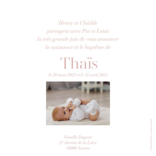 Faire-Part de Naissance Couffin