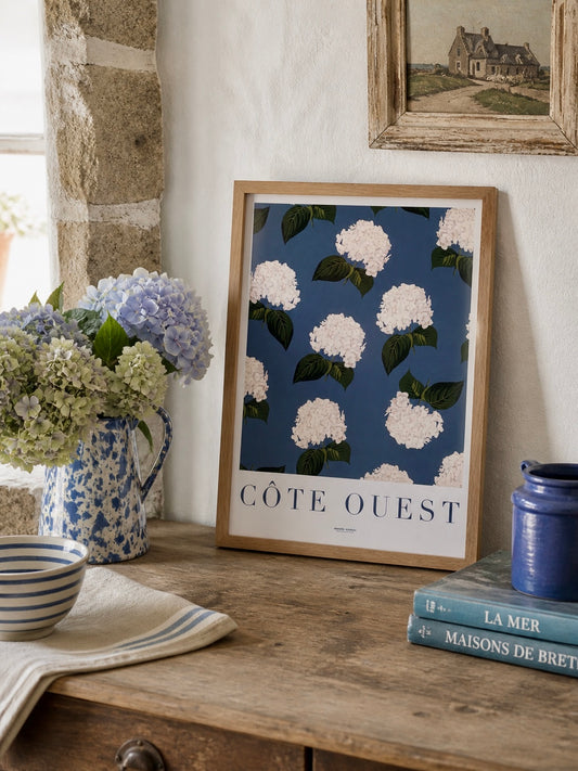 Affiche Côte Ouest – Hortensias