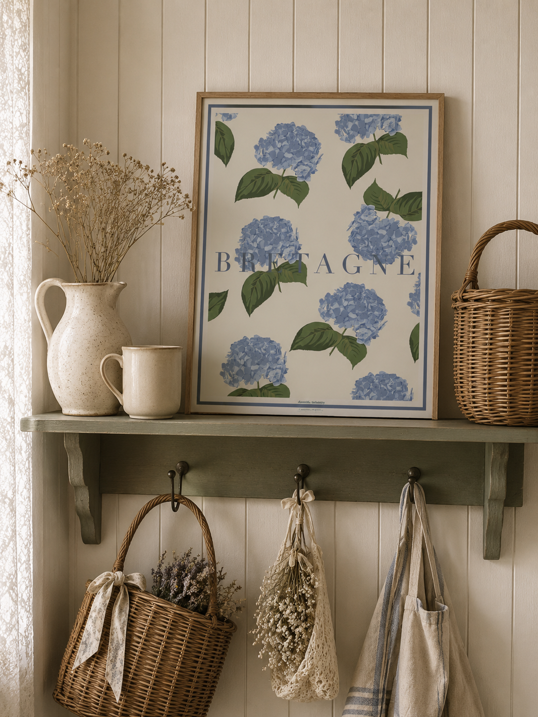 Affiche Bretagne – Hortensias