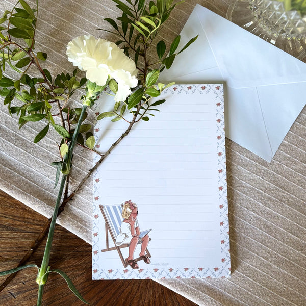 Bloc Papier à lettres - Petite Fille Transat