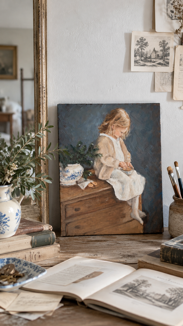 Le Goûter - Peinture à l'huile