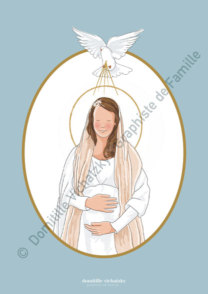 Carte Postale - Annonciation Vierge Marie