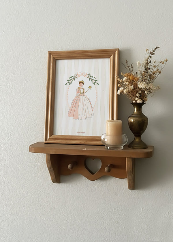 Affiche Princesse – Illustration murale pour chambre d’enfant, déco fille féérique